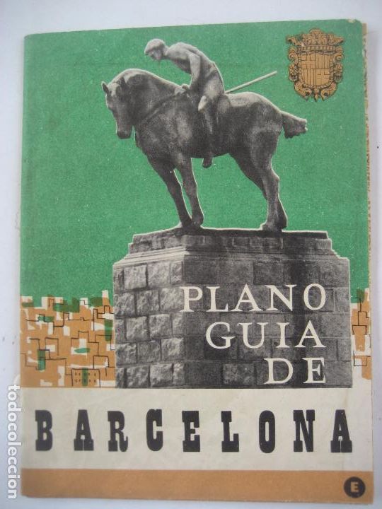 Brochures de tourisme: Barcelona. 1960. Plano Guia. 64 x 44 cms