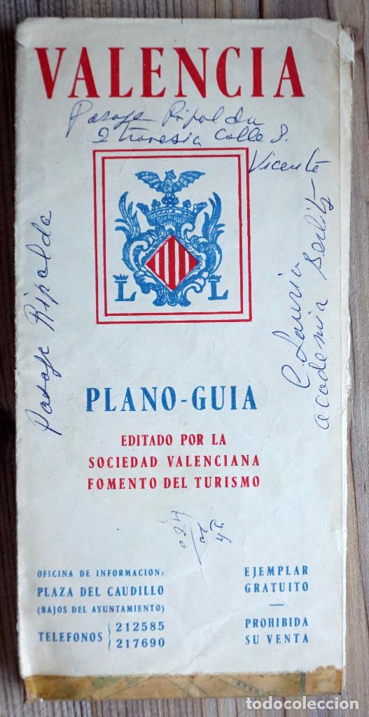 Travel Brochures: PLANO GU&Iacute;A VALENCIA SOCIEDAD VALENCIANA FOMENTO DEL TURISMO 1958
