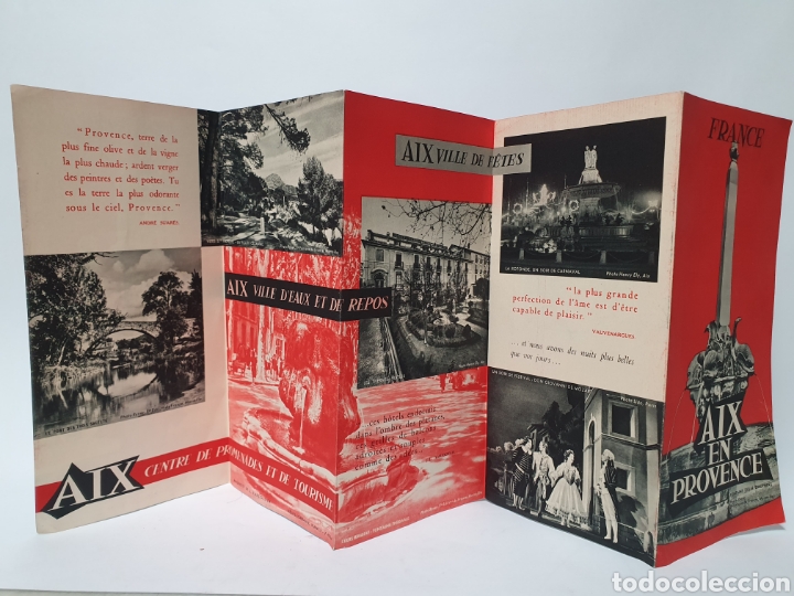 Tourismusbrosch&uuml;ren: AIX EN PROVENCE. FOLLETO TURISTICO 1954.