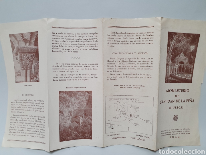 Tourismusbrosch&uuml;ren: MONASTERIO DE SAN JUAN DE LA PE&Ntilde;A. (HUESCA). OFICINA INFORMACION Y TURISMO 1958.