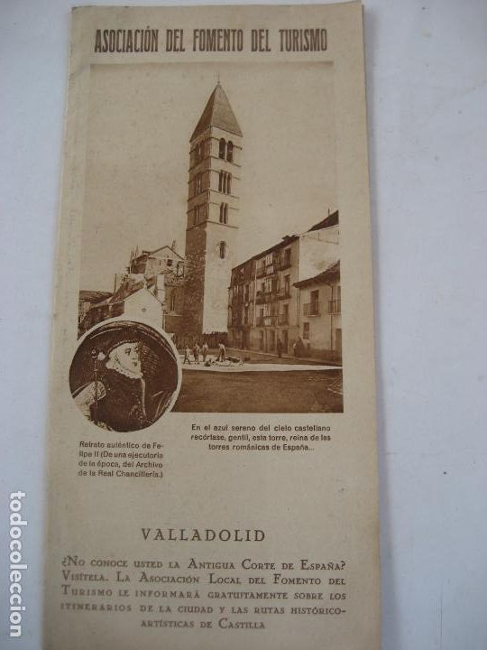 Tourismusbrosch&uuml;ren: Valladolid. Antiguo folleto turistico desplegable a 12 caras de 63 x 12 cm.