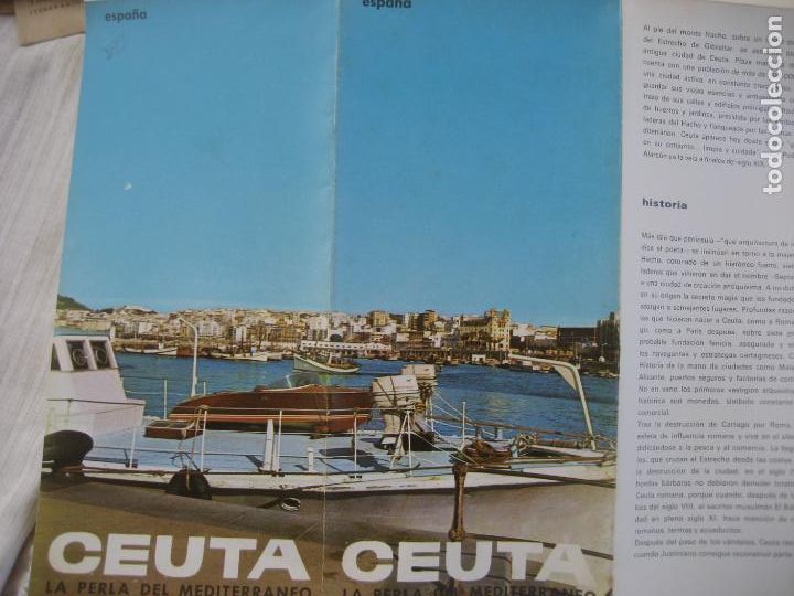 Tourismusbrosch&uuml;ren: Ceuta, la Perla del Mediterraneo. Folleto turistico desplegable a 16 caras.