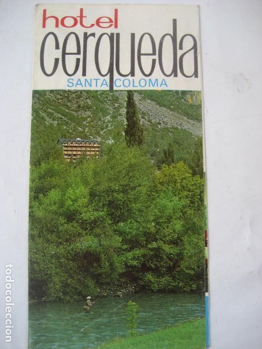 Tourismusbrosch&uuml;ren: Andorra. Hotel Cerqueda. Santa Coloma. Desplegable 30 x 21 cm.