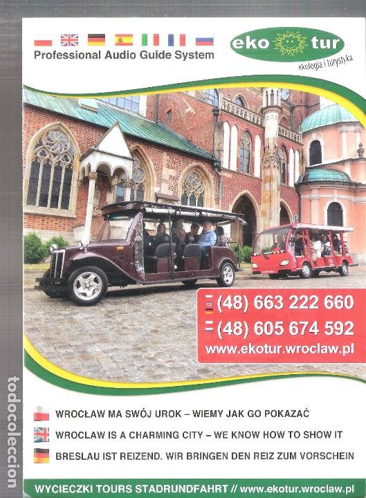Travel Brochures: Wycieczki tours stadrundfahtr. EKOTUR. Wroclaw. Polonia. Diptico Turismo.23x15 cm.