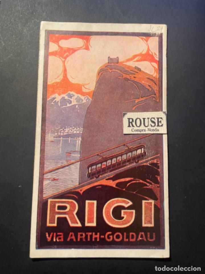 Folletos de turismo: SUIZA / ESQUI / TURISMO - 1908 RIGI VIA ARTH-GOLDAU - TRIPTICO 14 PAG. MUY ILUSTRADO