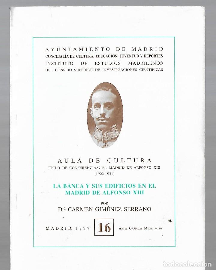 Tourismusbrosch&uuml;ren: PD- LIBRO DE 60 Pags. DEL AYUNTAMIENTO DE MADRID DE 1.997 -DEDICADO A LA BANCA Y SUS EDIFICIOS