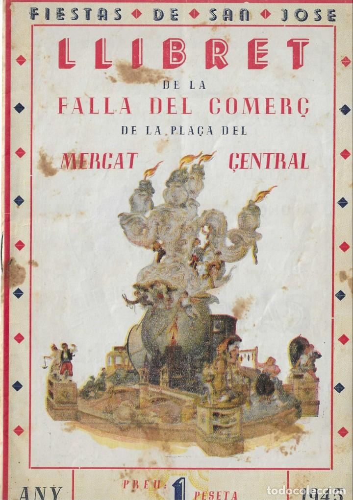 Tourismusbrosch&uuml;ren: LLIBRET FALLA DEL COMER&Ccedil; - MERCAT CENTRAL. ANY 1945