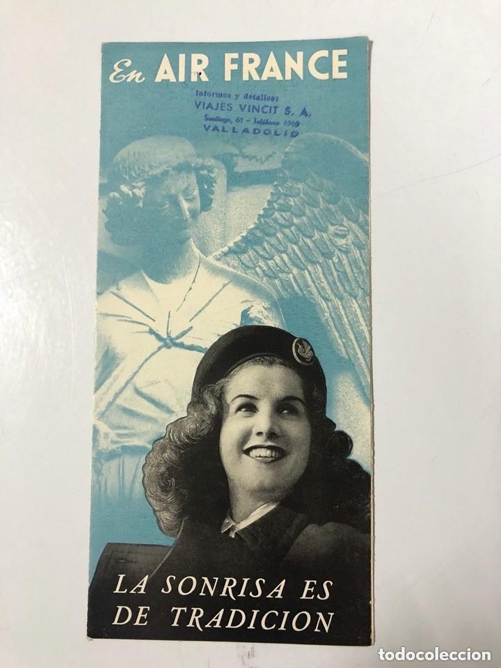 Brochures de tourisme: FOLLETO TURISTICO. AIR FRANCE. SELLO DE VIAJES VINCIT. VALLADOLID.