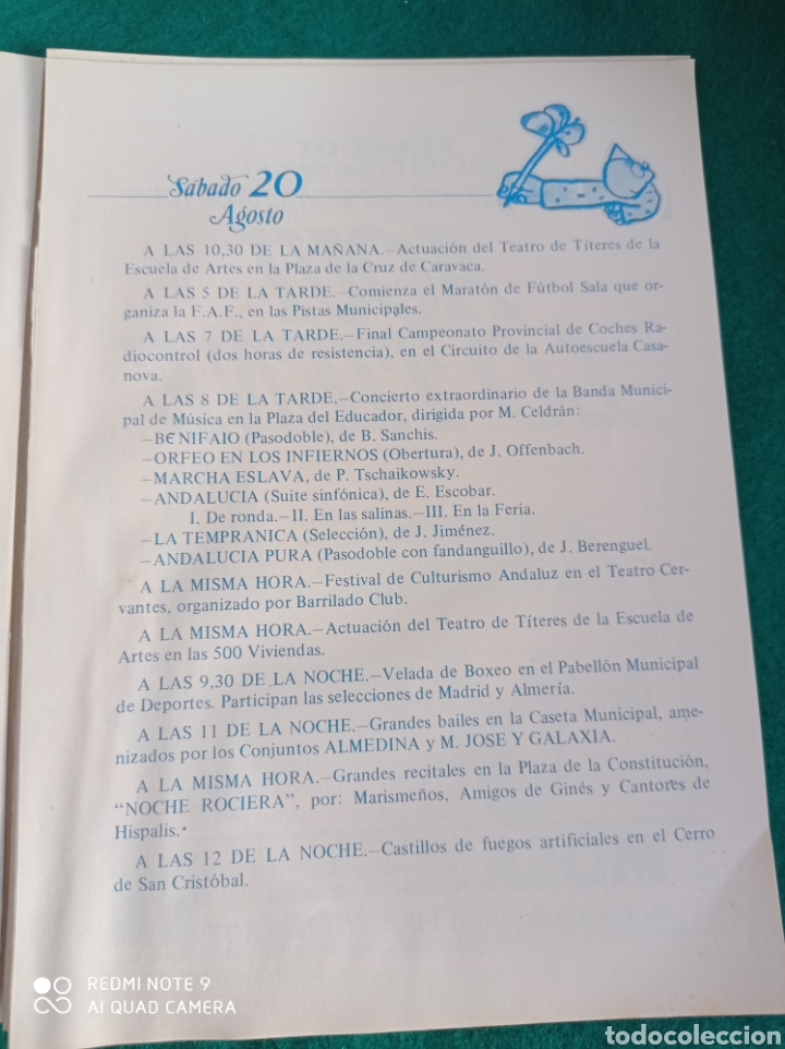 Folletos de turismo: ALMER&Iacute;A PROGRAMA DE FERIA 1983 - Foto 2