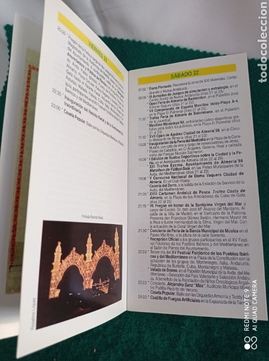 Folletos de turismo: ALMER&Iacute;A PROGRAMA OFICIAL DE FERIA 1998 - Foto 3