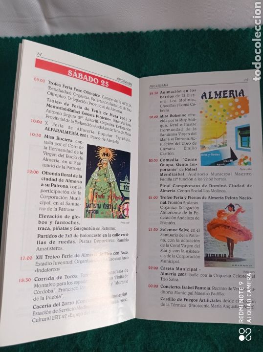 Folletos de turismo: ALMER&Iacute;A PROGRAMA OFICIAL DE FERIA 2001 - Foto 3