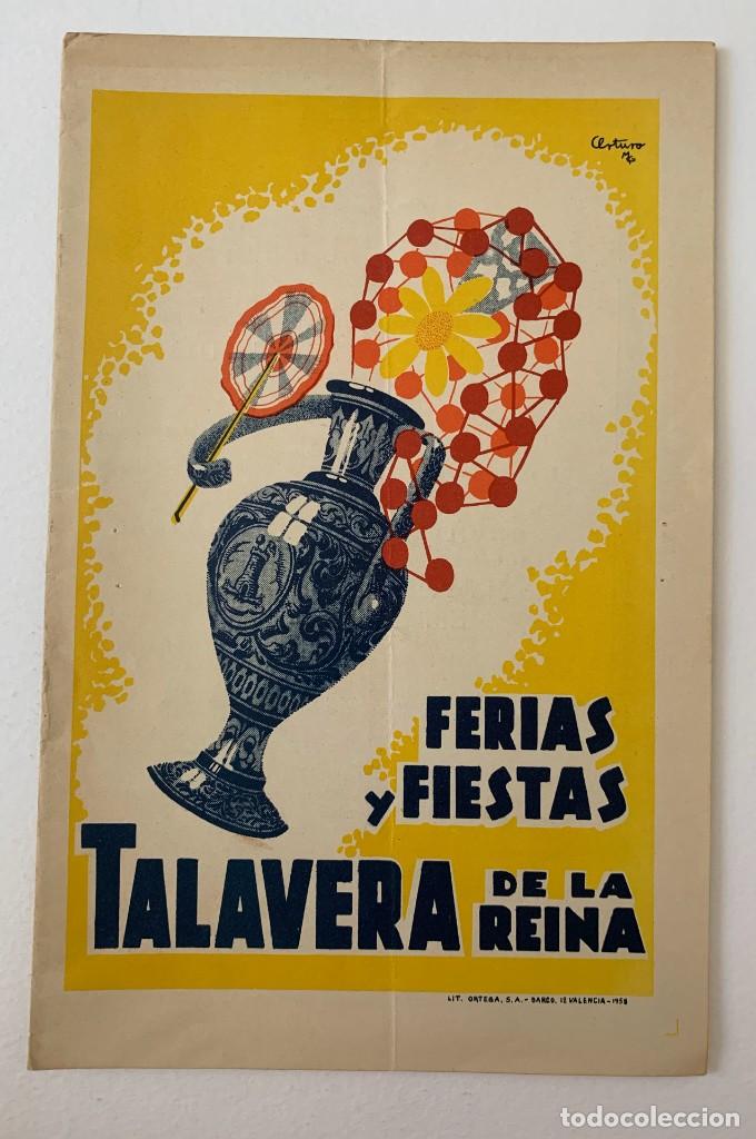 Folhetos de turismo: FERIAS Y FIESTAS TALAVERA DE LA REINA 1958