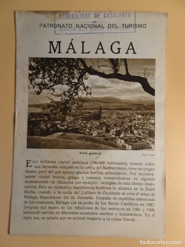 Folhetos de turismo: PATRONATO NACIONAL DE TURISMO, M&Aacute;LAGA , VER FOTOS