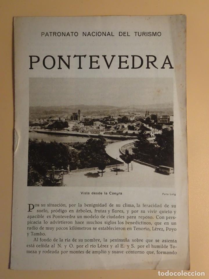 Folhetos de turismo: PONTEVEDRA, FOLLETO DE LA REP&Uacute;BLICA ESPA&Ntilde;OLA, PATRONATO NACIONAL DEL TURISMO, VER FOTOS