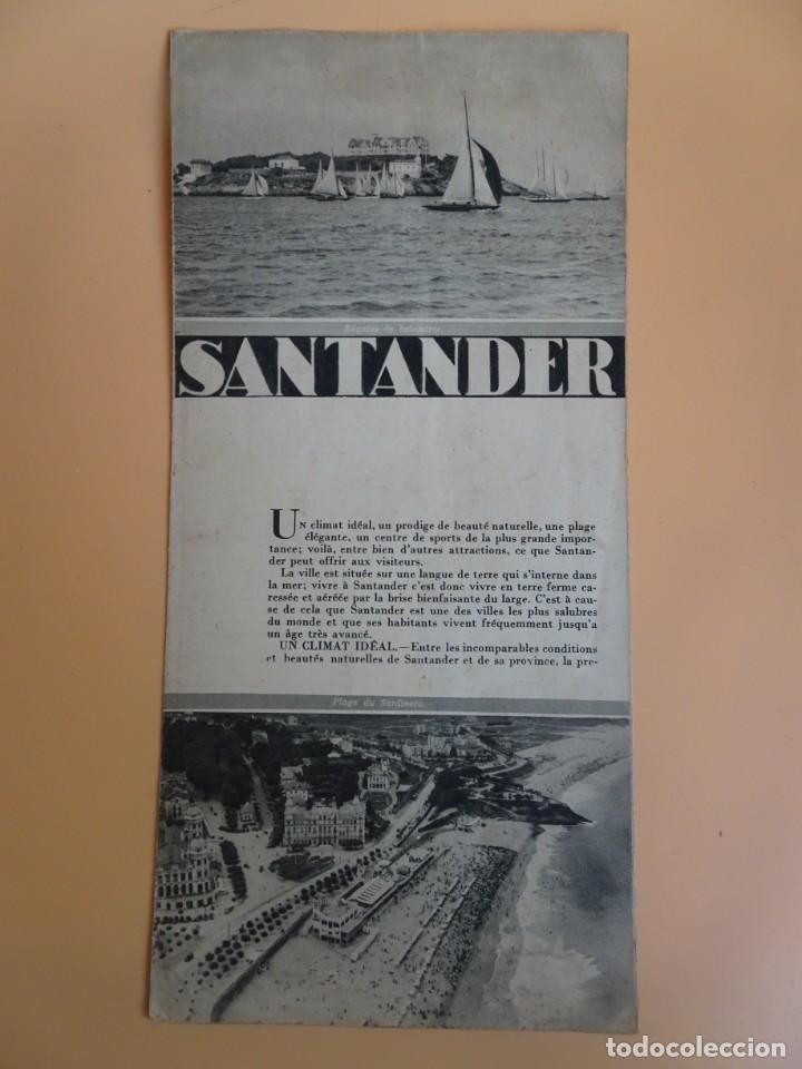 Tourismusbrosch&uuml;ren: SANTANDER, FOLLETO DE LA REP&Uacute;BLICA ESPA&Ntilde;OLA, PATRONATO NACIONAL DEL TURISMO ,EN FRANC&Eacute;S, VER FOTOS