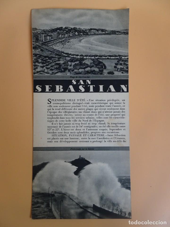 Tourismusbrosch&uuml;ren: SAN SEBASTIAN, FOLLETO DE LA REP&Uacute;BLICA ESPA&Ntilde;OLA, PATRONATO NACIONAL DEL TURISMO ,EN FRANC&Eacute;S