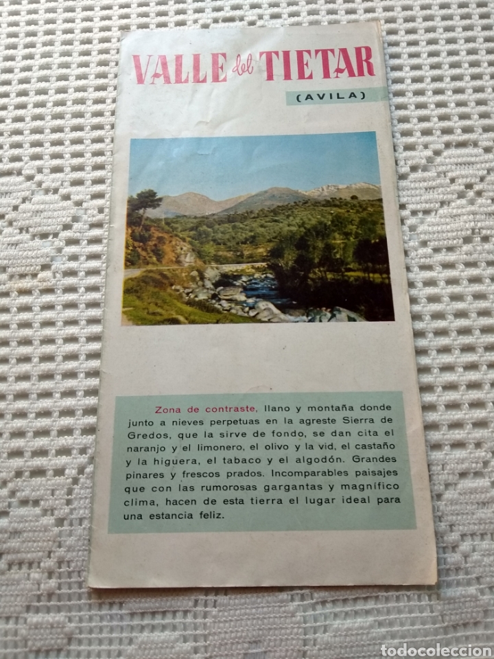 Travel Brochures: FOLLETO TUR&Iacute;STICO VALLE DEL TI&Eacute;TAR. A&Ntilde;OS 60