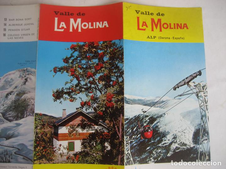 Folletos de turismo: La Molina. Alp. Girona. Desplegable a cuatro caras . 40 x 21 cm.