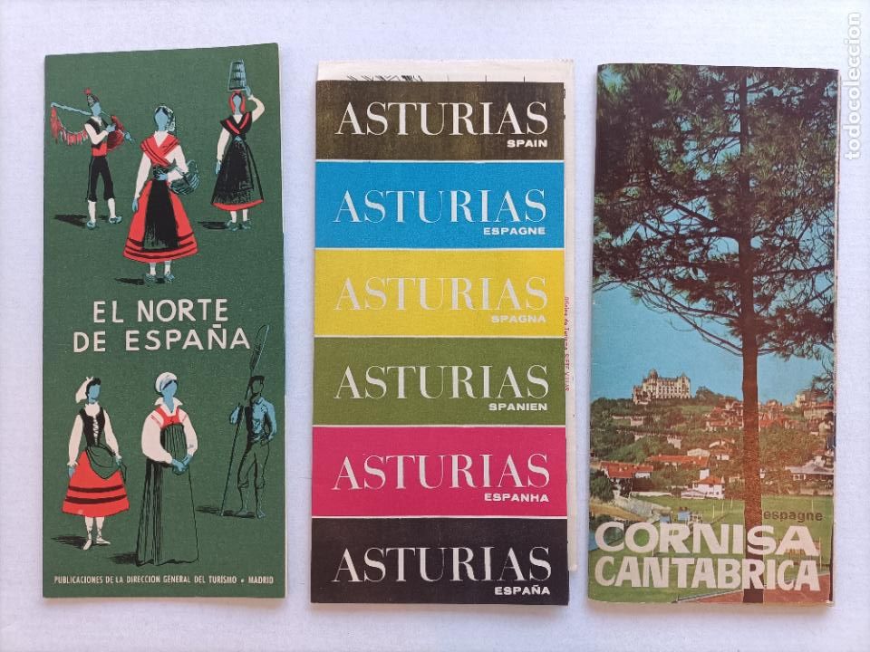 Folhetos de turismo: ASTURIAS Y CORNISA CANT&Aacute;BRICA A&Ntilde;OS 60