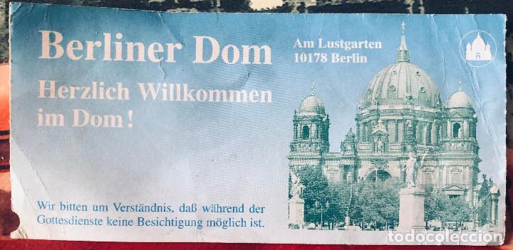 Brochures de tourisme: Entrada tur&iacute;stica a la Catedral de Berl&iacute;n, Alemania. A&ntilde;o 2009. Buen estado.