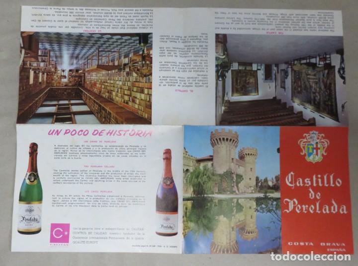 Folletos de turismo: Castillo de Perelada, 1966. - Foto 1