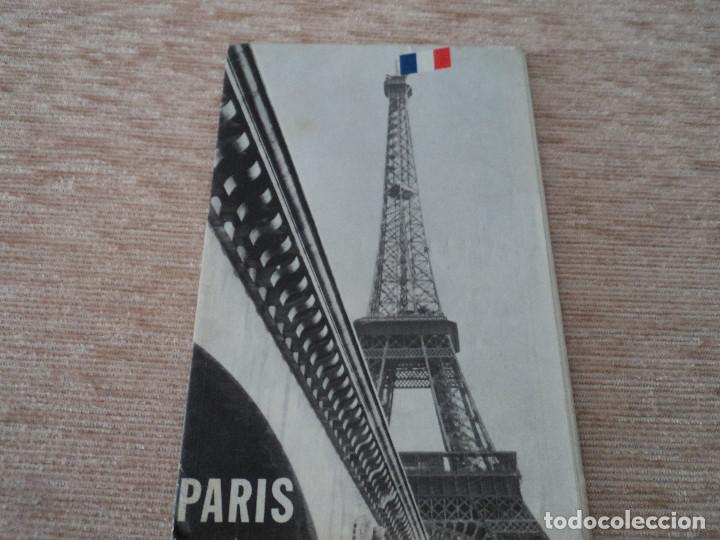 Folhetos de turismo: antiguo plano de paris explicaciones en espa&ntilde;ol