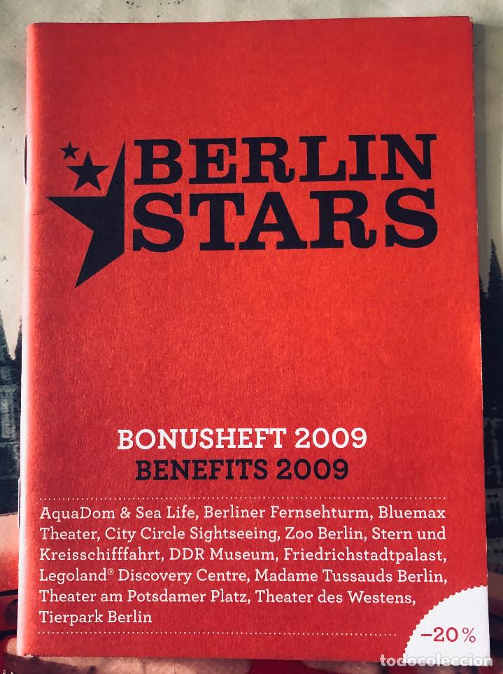 Folletos de turismo: Folleto sobre Berl&iacute;n, Alemania. 2009. Bonos descuento en atracciones tur&iacute;sticas. 36 p&aacute;ginas.