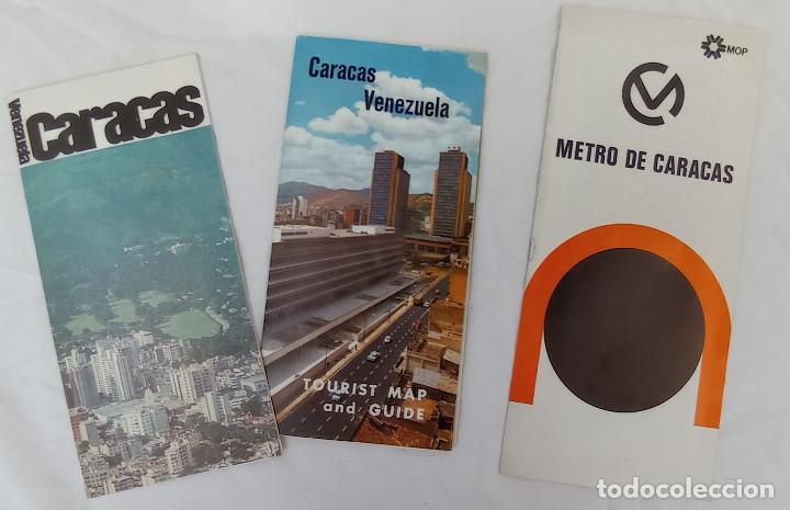 Folhetos de turismo: CARACAS, Venezuela. 3 Folletos a&ntilde;os 1960