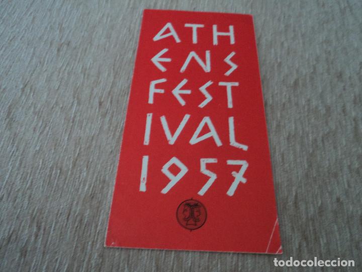 Tourismusbrosch&uuml;ren: athens festival 1957 en ingles