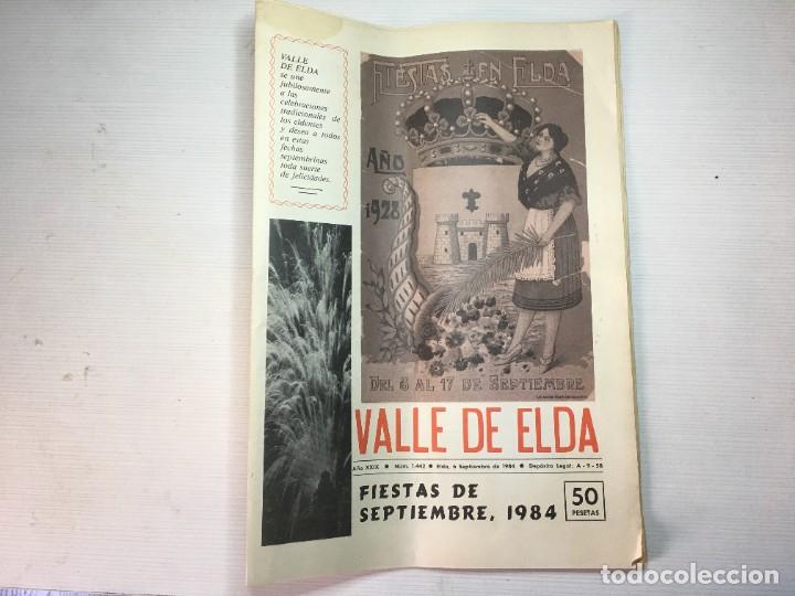 Tourismusbrosch&uuml;ren: VALLE DE ELDA FIESTAS SEPTIEMBRE 1984