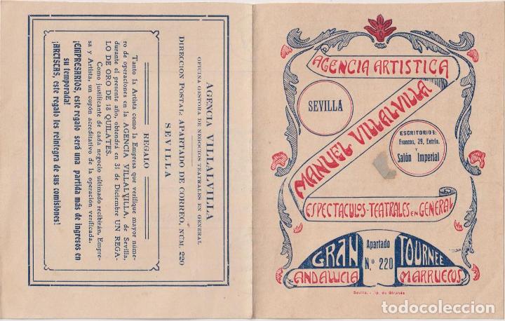 Brochures de tourisme: Programa doble. Agencia Art&iacute;stica Manuel Villalvilla. Gran Tournee. Temporada 1923
