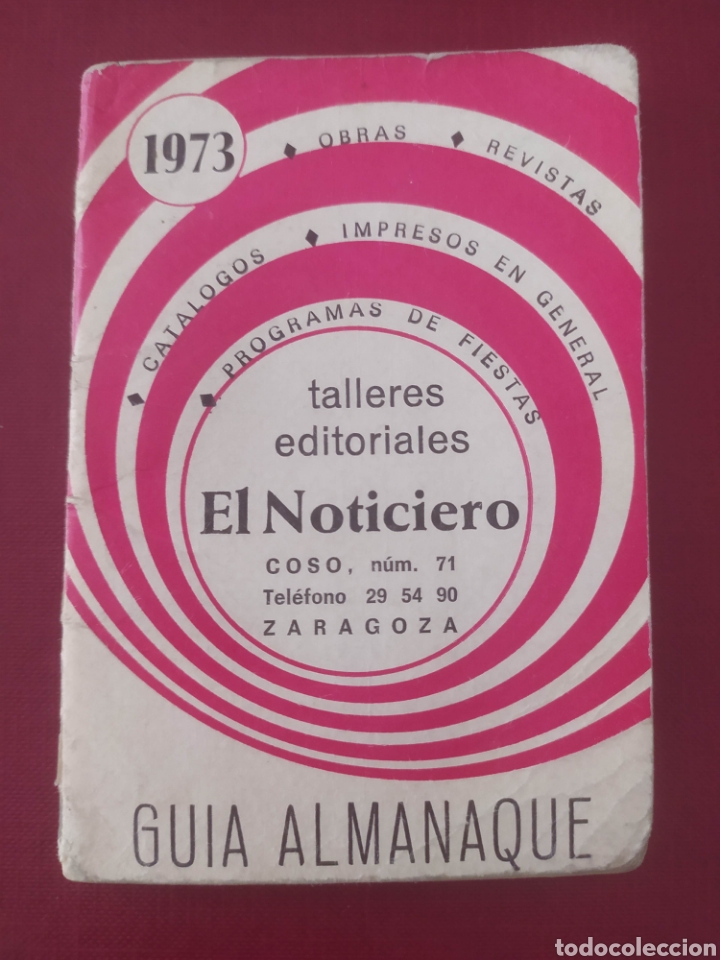 Brochures de tourisme: Guia-Almanaque Zaragoza 1973
