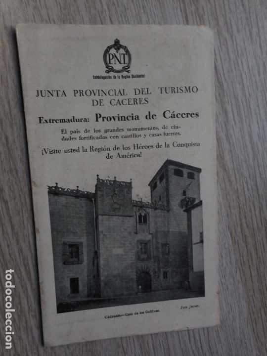 Brochures de tourisme: ANTIGUO FOLLETO JUNTA PROVINCIAL TURISMO DE CACERES PNT.