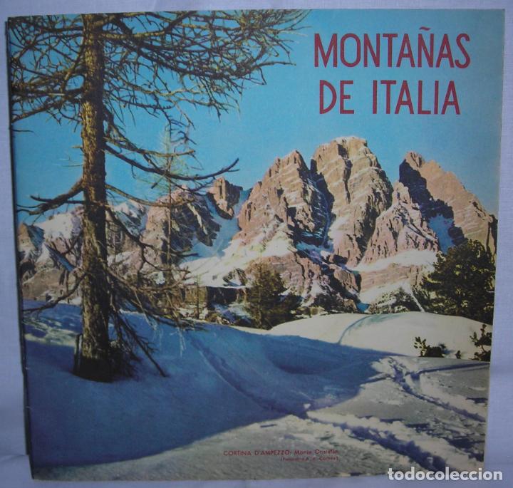 Brochures de tourisme: Monta&ntilde;as de Italia Folleto turismo italiano con fotos a&ntilde;os 60