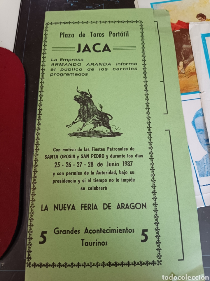 Tourismusbrosch&uuml;ren: Cartel de mano plaza de toros port&aacute;til de Jaca 1987