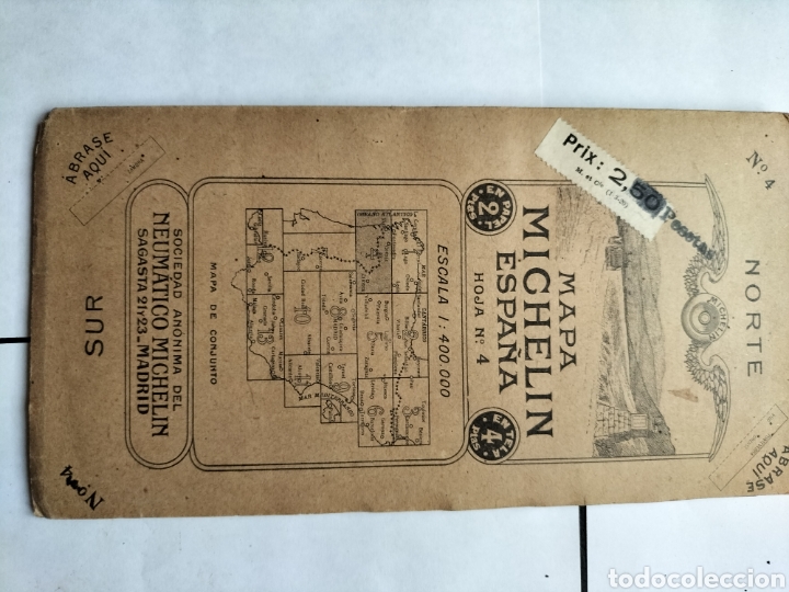 Folletos de turismo: ANTIGUO MAPA MICHEL&Iacute;N ESPA&Ntilde;A - Foto 1