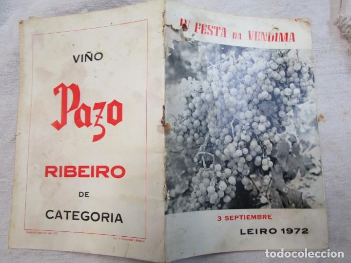 Tourismusbrosch&uuml;ren: GALICIA LEIRO ORENSE - IV FESTA DA VENDIMA VENDIMIA 3 SEP 1972 CATALOGO ACTOS + INFO
