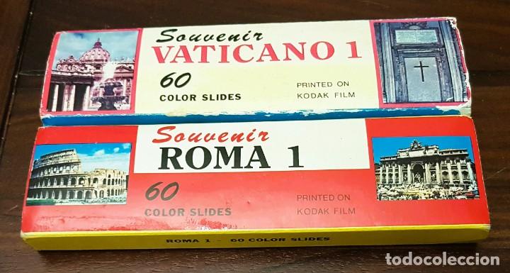Travel Brochures: (2)ANTIGUOS SOUVENIRS-VATICANO/ROMA-DIAPOSITIVAS KODAK#VINTAGE