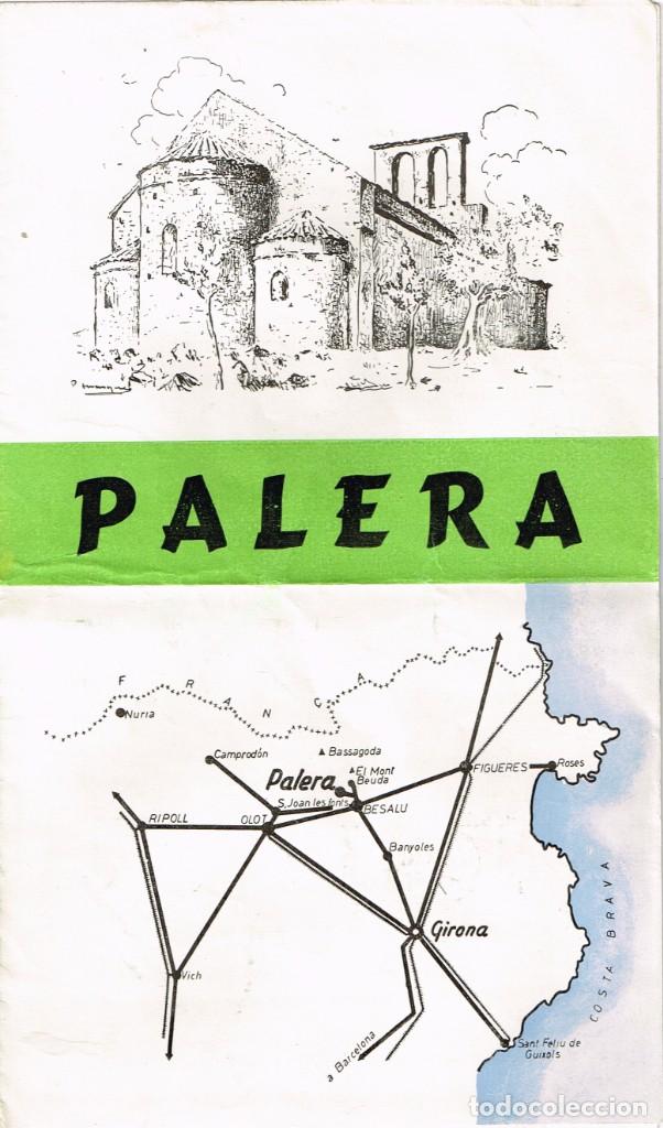 Brochures de tourisme: 70&acute;s ca. FOLLETO DE PALERA GIRONA FAMOSA HOSTATGERIA DEL SANTUARI DE PALERA PROP DE BESAL&Uacute; (1)