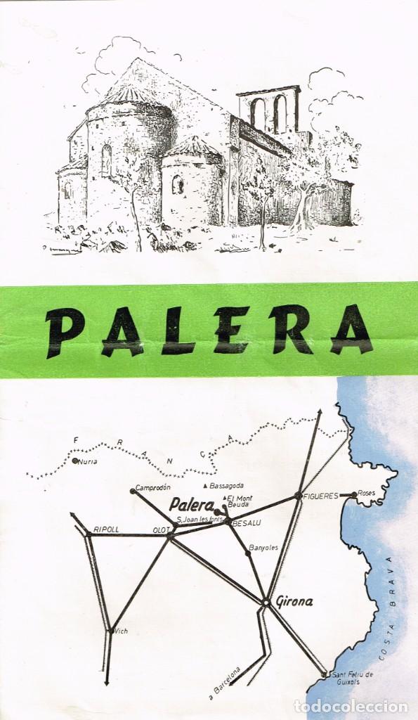 Brochures de tourisme: 70&acute;s ca. FOLLETO DE PALERA GIRONA FAMOSA HOSTATGERIA DEL SANTUARI DE PALERA PROP DE BESAL&Uacute; (2)