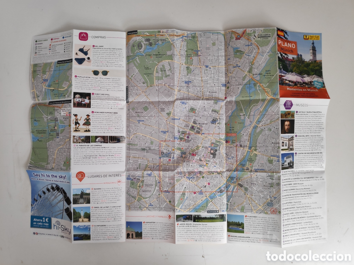 Folletos de turismo: Mapa Plano de Munich. Folleto - Foto 4
