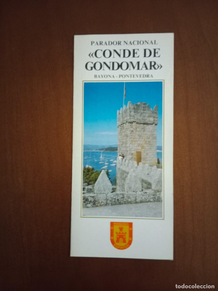 Tourismusbrosch&uuml;ren: FOLLETO DE TURISMO - DIPTICO - PARADOR NACIONAL - CONDE DE GONDOMAR - BAYONA (PONTEVEDRA) - 1984