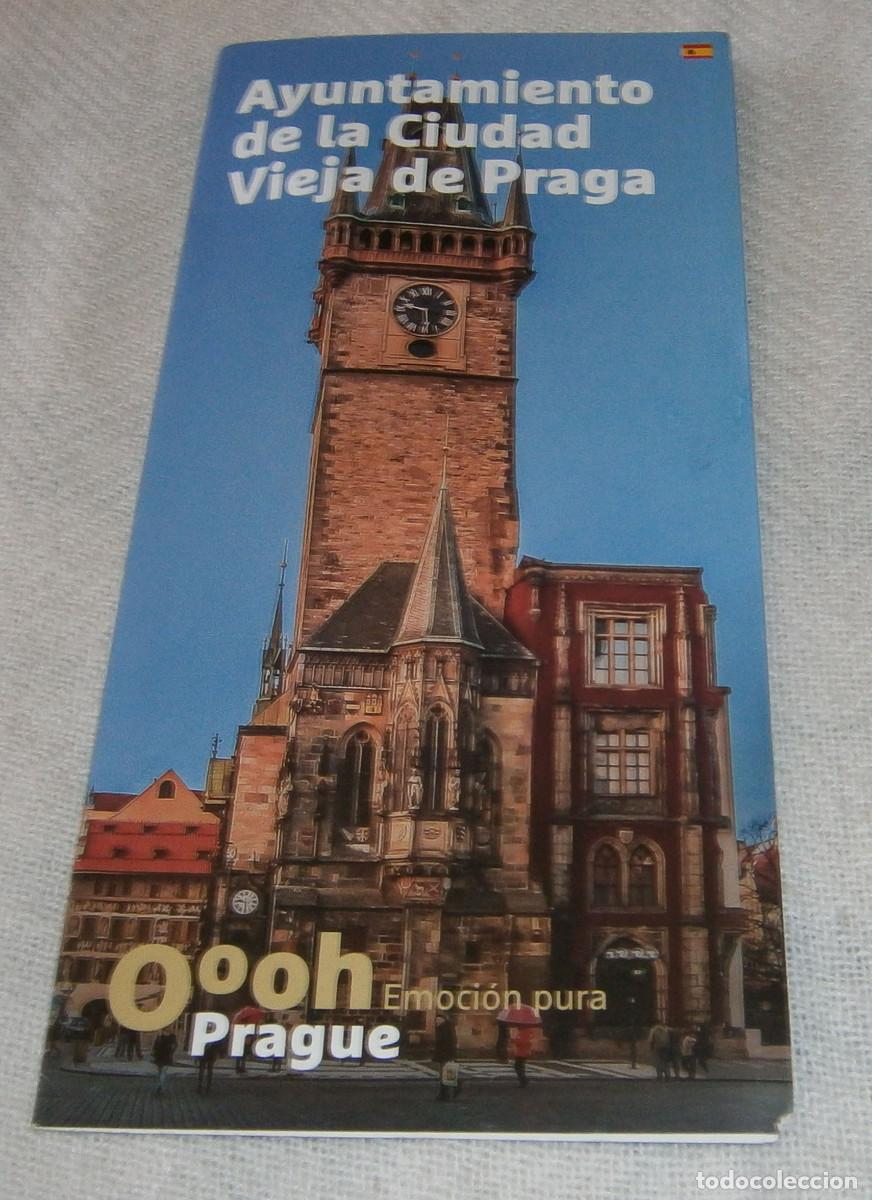 Tourismusbrosch&uuml;ren: folleto del ayuntamiento de la ciudad vieja de Praga desplegable informacion en espa&ntilde;ol