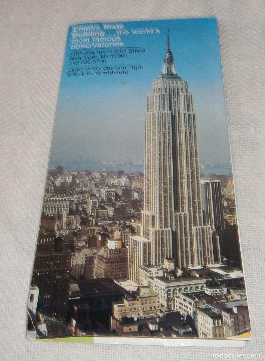 Tourismusbrosch&uuml;ren: folleto del observatorio Empire State descripcion del edificio a&ntilde;os 70