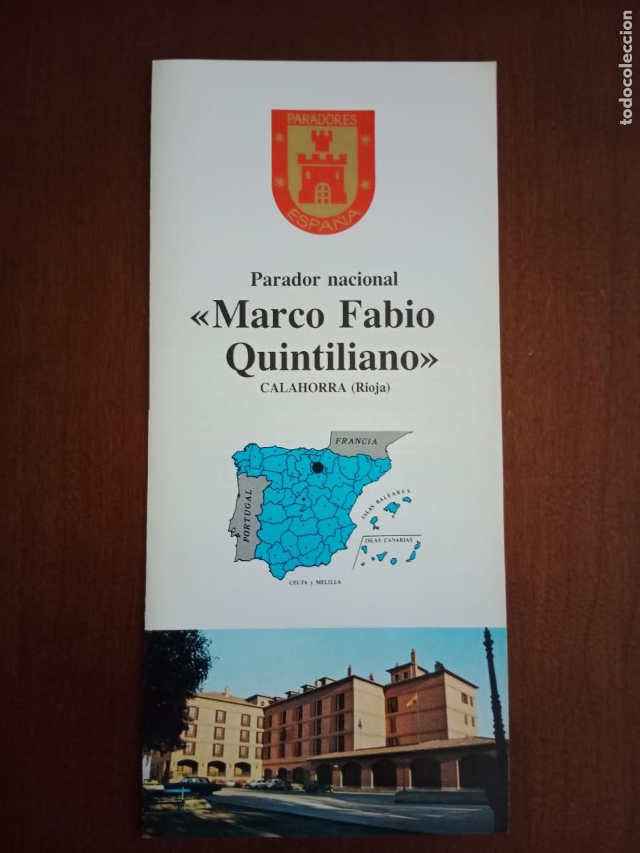 Tourismusbrosch&uuml;ren: FOLLETO DE TURISMO - DIPTICO - PARADOR NACIONAL - MARCO FABIO QUINTILIANO - CALAHORRA ( RIOJA ) 1981