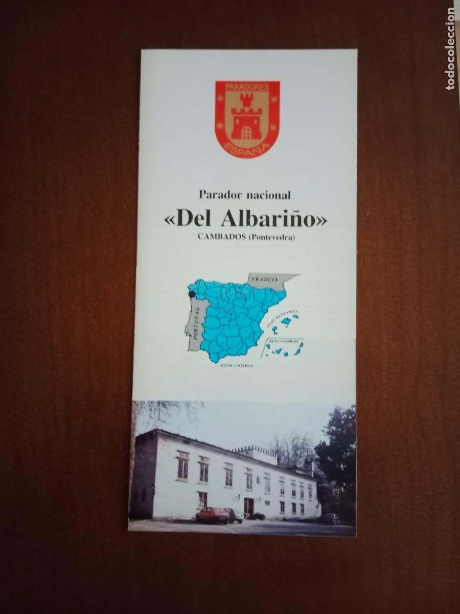 Tourismusbrosch&uuml;ren: FOLLETO DE TURISMO - DIPTICO - PARADOR NACIONAL - DEL ALBARI&Ntilde;O - CAMBADOS ( PONTEVEDRA ) - 1981