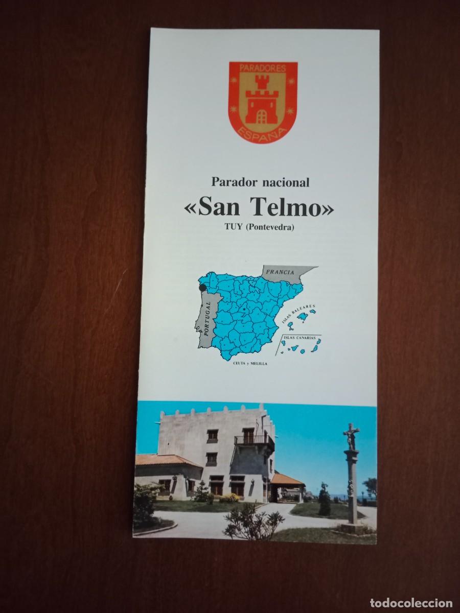 Tourismusbrosch&uuml;ren: FOLLETO DE TURISMO - DIPTICO - PARADOR NACIONAL - SAN TELMO - TUY ( PONTEVEDRA ) - 1981