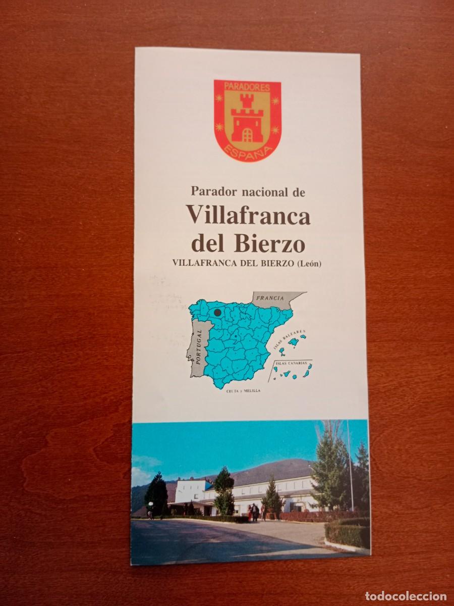 Tourismusbrosch&uuml;ren: FOLLETO DE TURISMO - DIPTICO - PARADOR NACIONAL - VILLAFRANCA DEL BIERZO - LEON - 1981