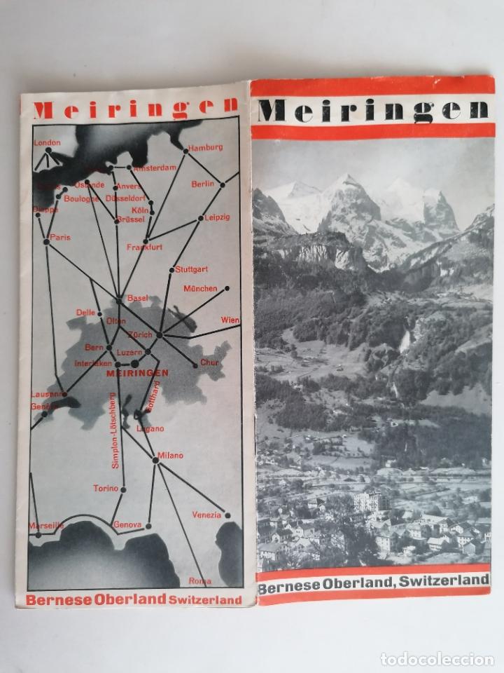 Tourismusbrosch&uuml;ren: FOLLETO TURISMO MEIRINGEN, BERNESE OBERLAND, SWITZERLAND