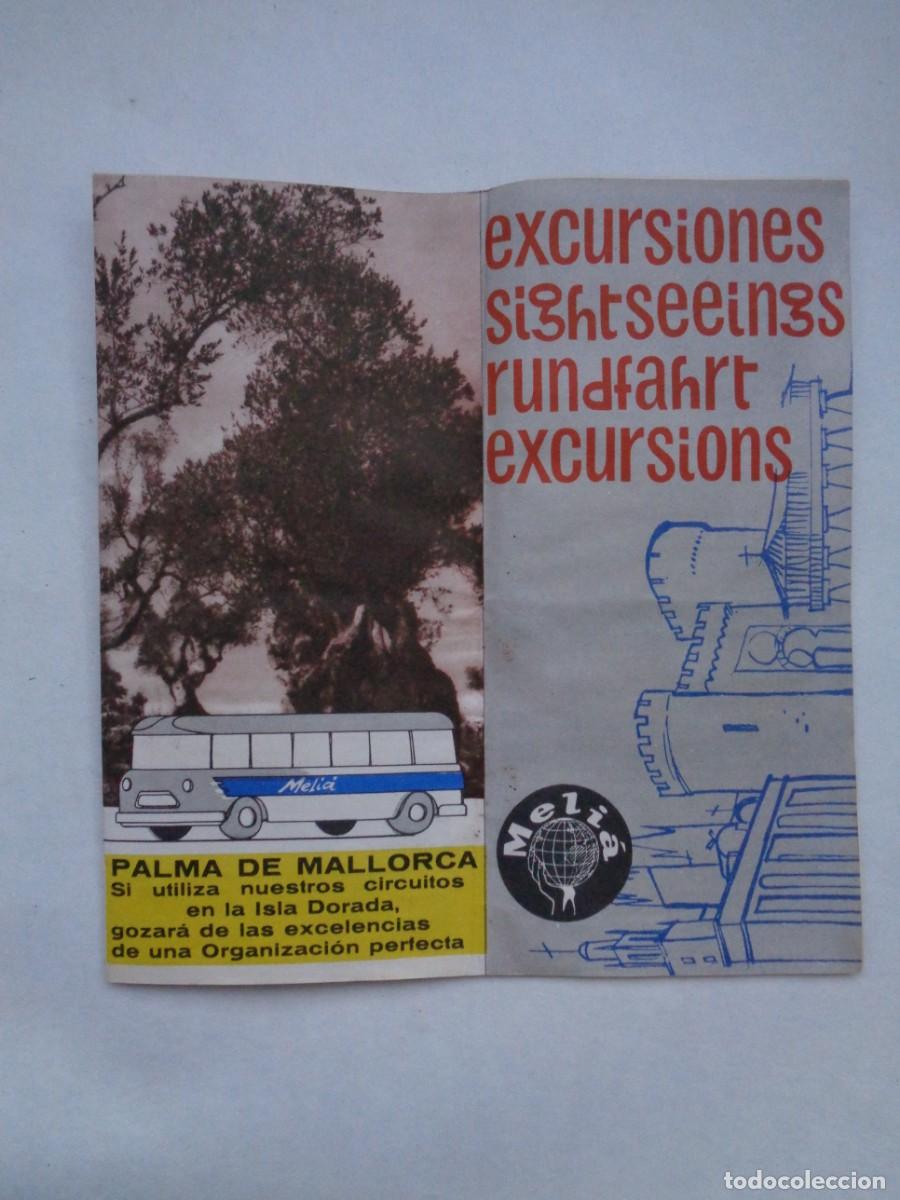 Tourismusbrosch&uuml;ren: FOLLETO TURISTICO DE PALMA DE MALLORCA DE VIAJES MELI&Aacute;, ESPA&Ntilde;OL - ALEMAN - FRANCES - INGLES. A&Ntilde;OS 60